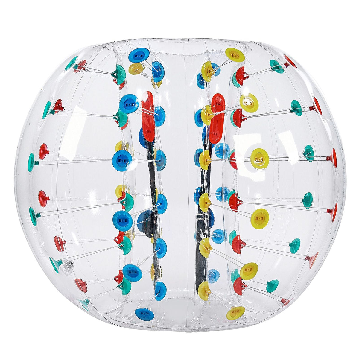 Inflatable Bumper Balls 1-Pack, 5FT/1.5M Body Sumo Zorb Ball, 0.8mm Thick PVC Human Hamster Bubble Knocker for Outdoor Sports Team Gaming Play, Bopper Toy for Garden Yard Park, Multicolor