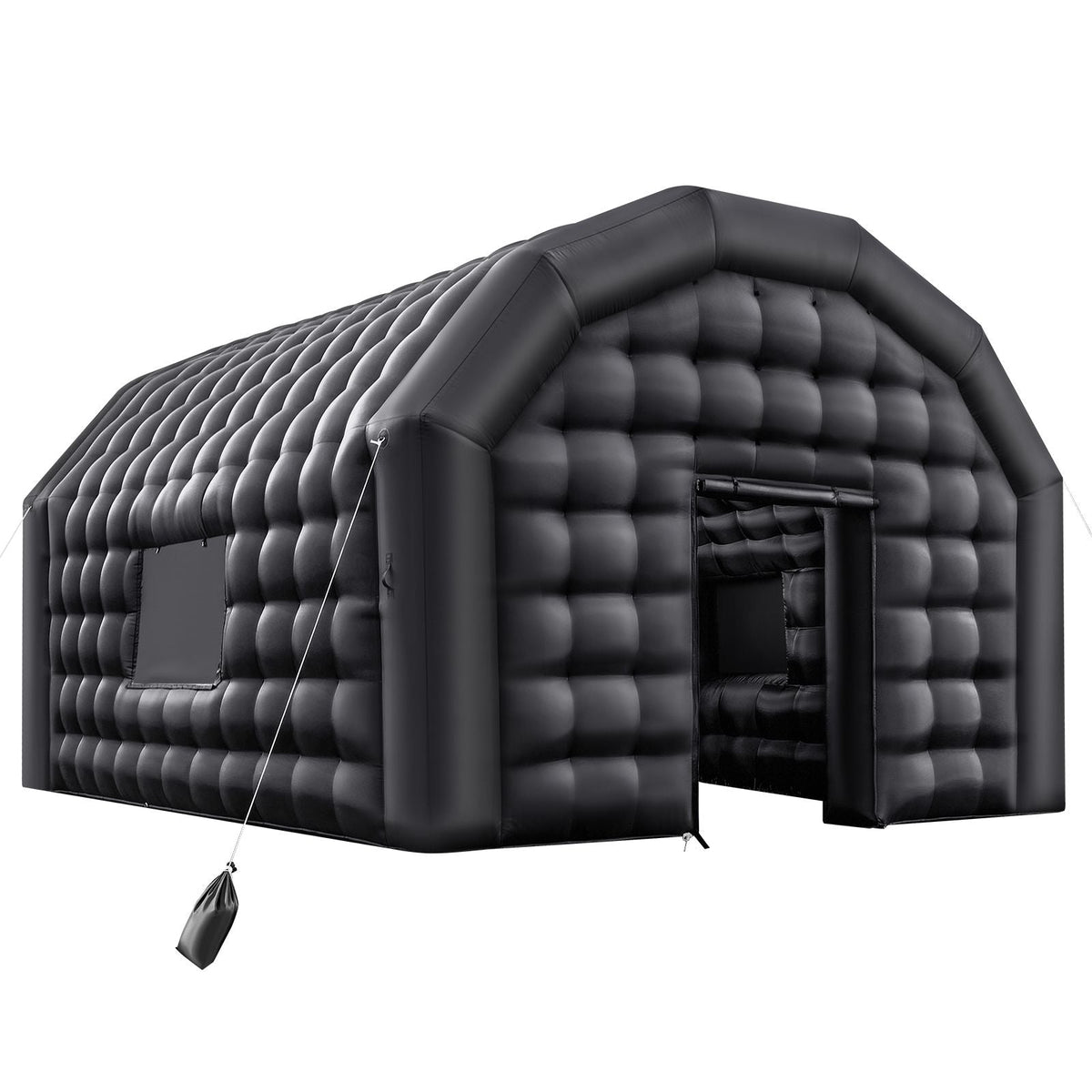 Inflatable Nightclub, 17.72 x 16.4 x 13.9 ft Inflatable Party Tent with 680W Blower & Sandbag, Ventilated Blow up Night Club with 2 Windows, Air Cube House for Event Birthday Wedding Party