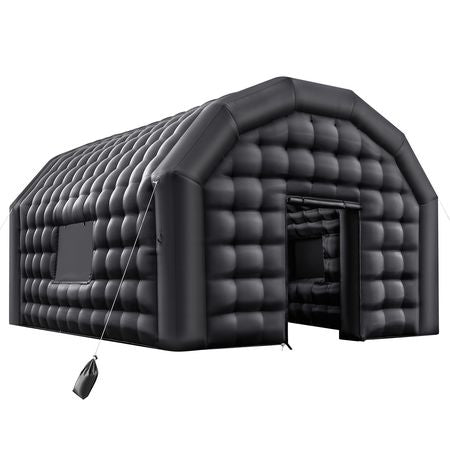 Inflatable Nightclub, 17.72 x 16.4 x 13.9 ft Inflatable Party Tent with 680W Blower & Sandbag, Ventilated Blow up Night Club with 2 Windows, Air Cube House for Event Birthday Wedding Party
