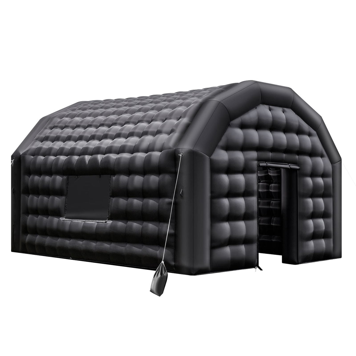 Inflatable Nightclub, 17.72 x 16.4 x 13.9 ft Inflatable Party Tent with 680W Blower & Sandbag, Ventilated Blow up Night Club with 2 Windows, Air Cube House for Event Birthday Wedding Party