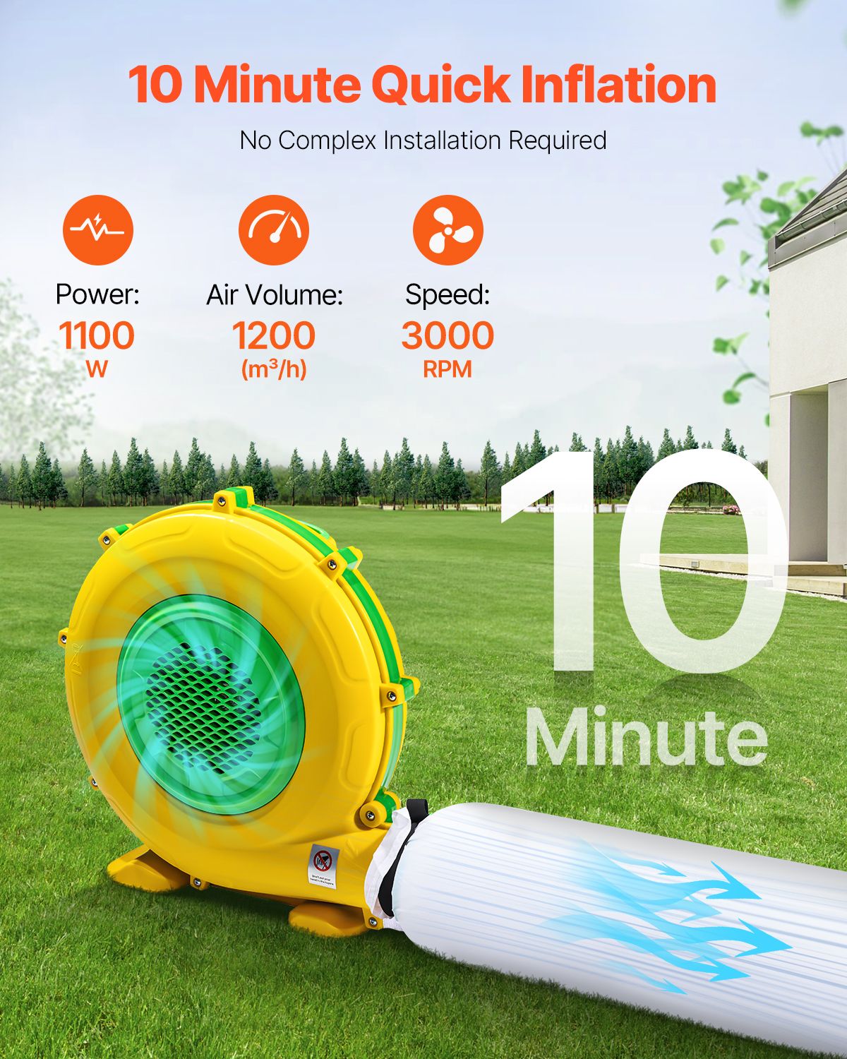 Inflatable Nightclub, 26.2 x 19.7 x 13.1 Ft, Blow up Party Tent with 1100W Blower, Large Inflatable Night Club Tent for Adults, Easy Setup Inflatable House Air Cube for Wedding Birthday White