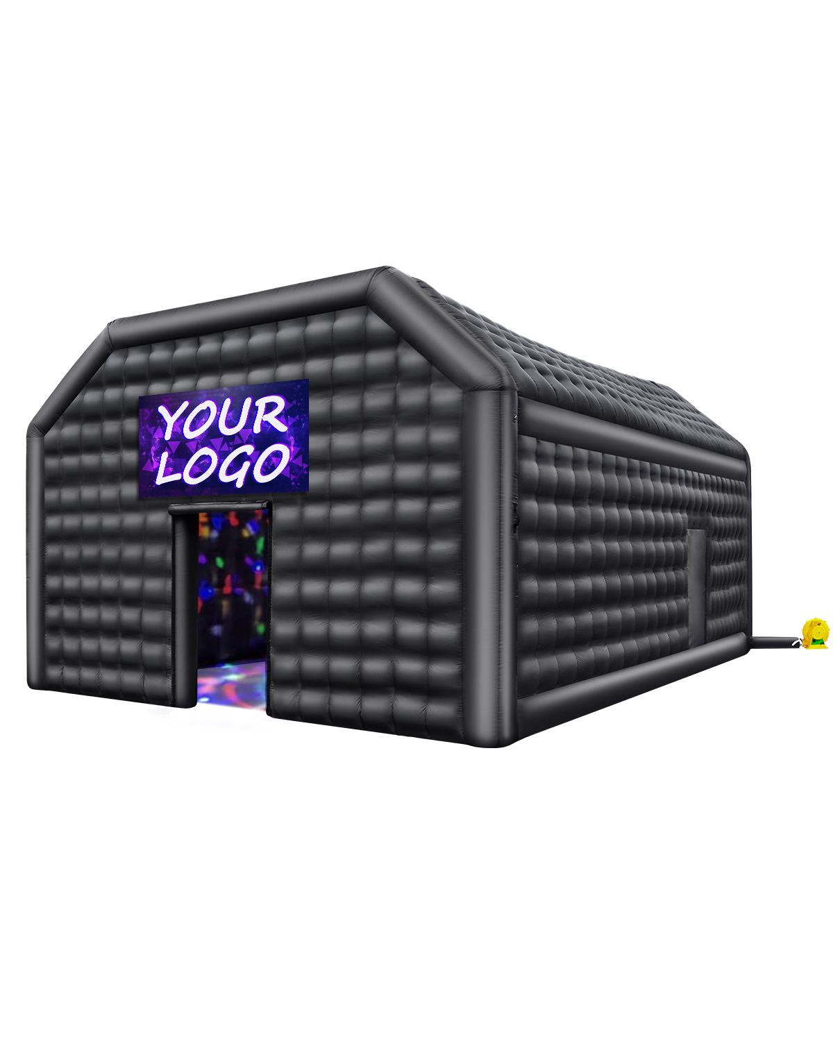 Inflatable Nightclub, 29.5 x 19.7 x 13.1 Ft, Blow up Party Tent with 1100W Blower, Large Inflatable Night Club Tent for Adults, Easy Setup Inflatable House Air Cube for Wedding Birthday Black