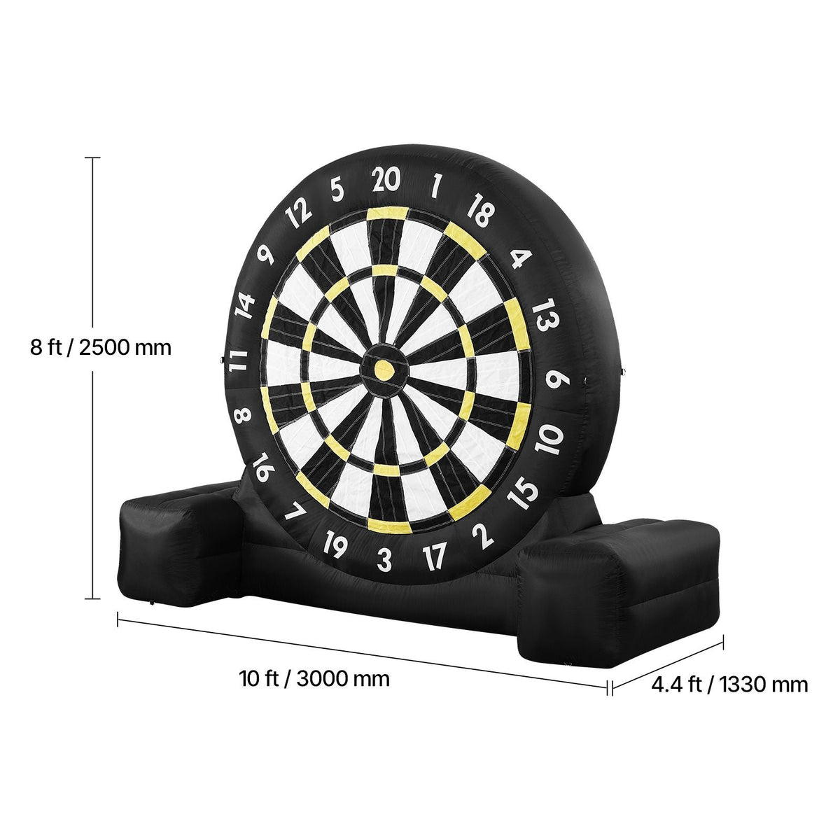Inflatable Soccer Dart Board, over 8 ft High Giant Soccer Dart Board with 9 Kick Balls & Air Pump, 2-Minutes Setup & Storage Bag for Easy Carrying, for Giant Yard Games, Giant Kick Darts Game