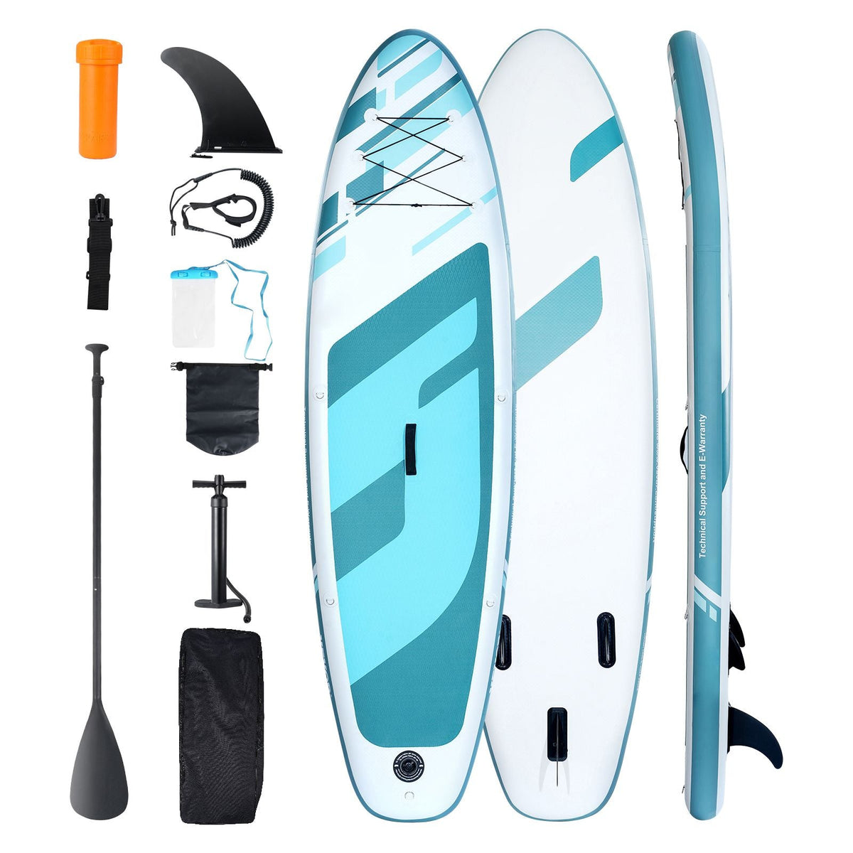 Inflatable Stand Up Paddle Board, 10' x 33" x 6" Wide SUP Paddleboard, with Board Accessories, Pump, Paddle, Fin, Phone Bag, Backpack, Ankle Leash, Repair Kit, Non-slip Deck for Youth & Adults
