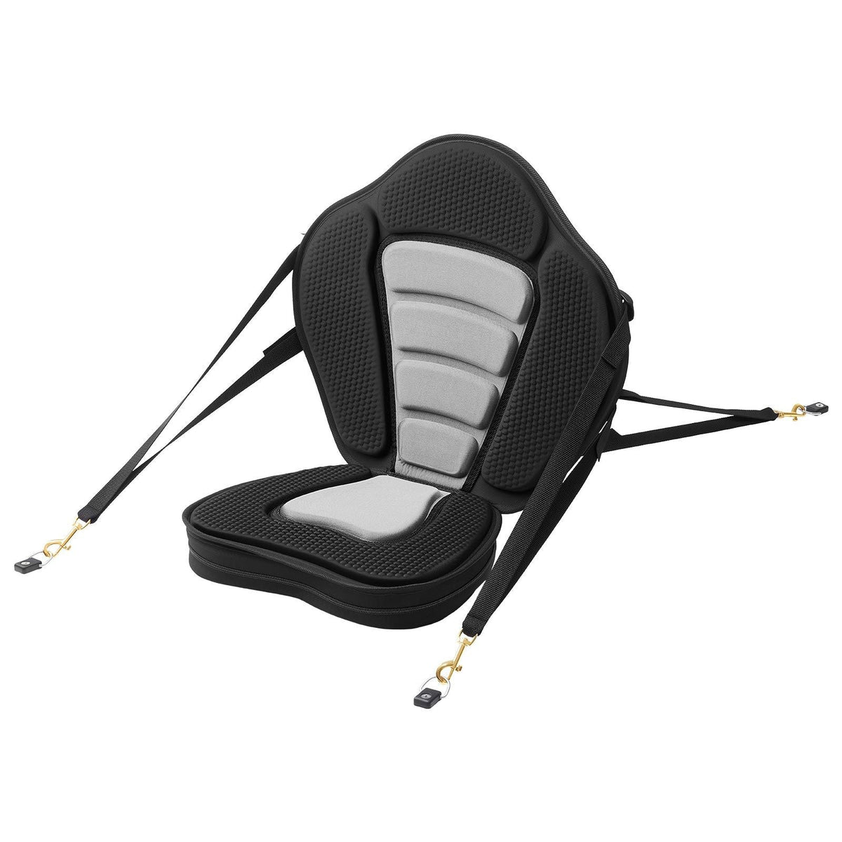 Kayak Seat, 1 Pack 2.6" Thick, Universal Paddle Board Seat with Back Support, Sit-on-Top Soft Padded Cushion with Storage Bag & Adjustable Straps for SUP, Canoe, Fishing Boat, Inflatable Kayak
