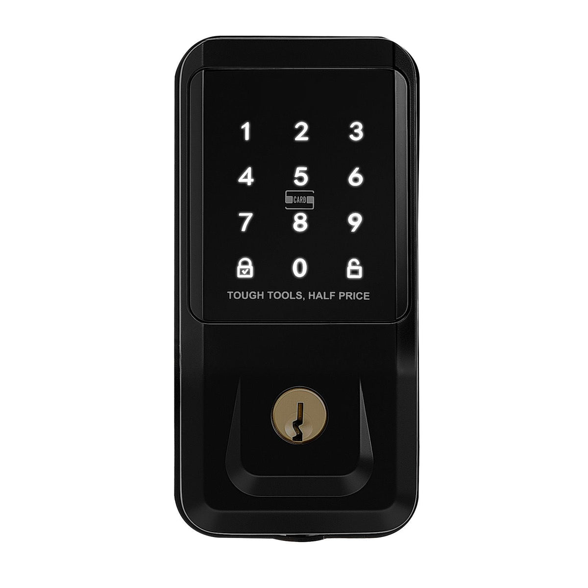 Keyless Entry Door Lock, Touchpad Electronic Deadbolt with IC Card, Customizable User Codes, Keyed Entry, Auto Lock, Anti-Peeking Password, Backlit, Easy Installation, for Home, Matte Black