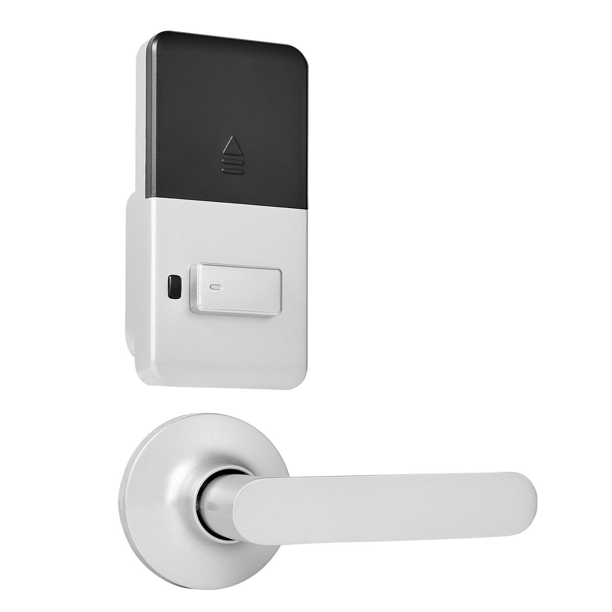 Keyless Entry Door Lock with Handle Set, Electronic Keypad Deadbolt with Lever Handles, Pioneering Easy-Grip Design, Customizable User Codes, Keyed Entry, Auto Lock, Anti-Peeking, Silver