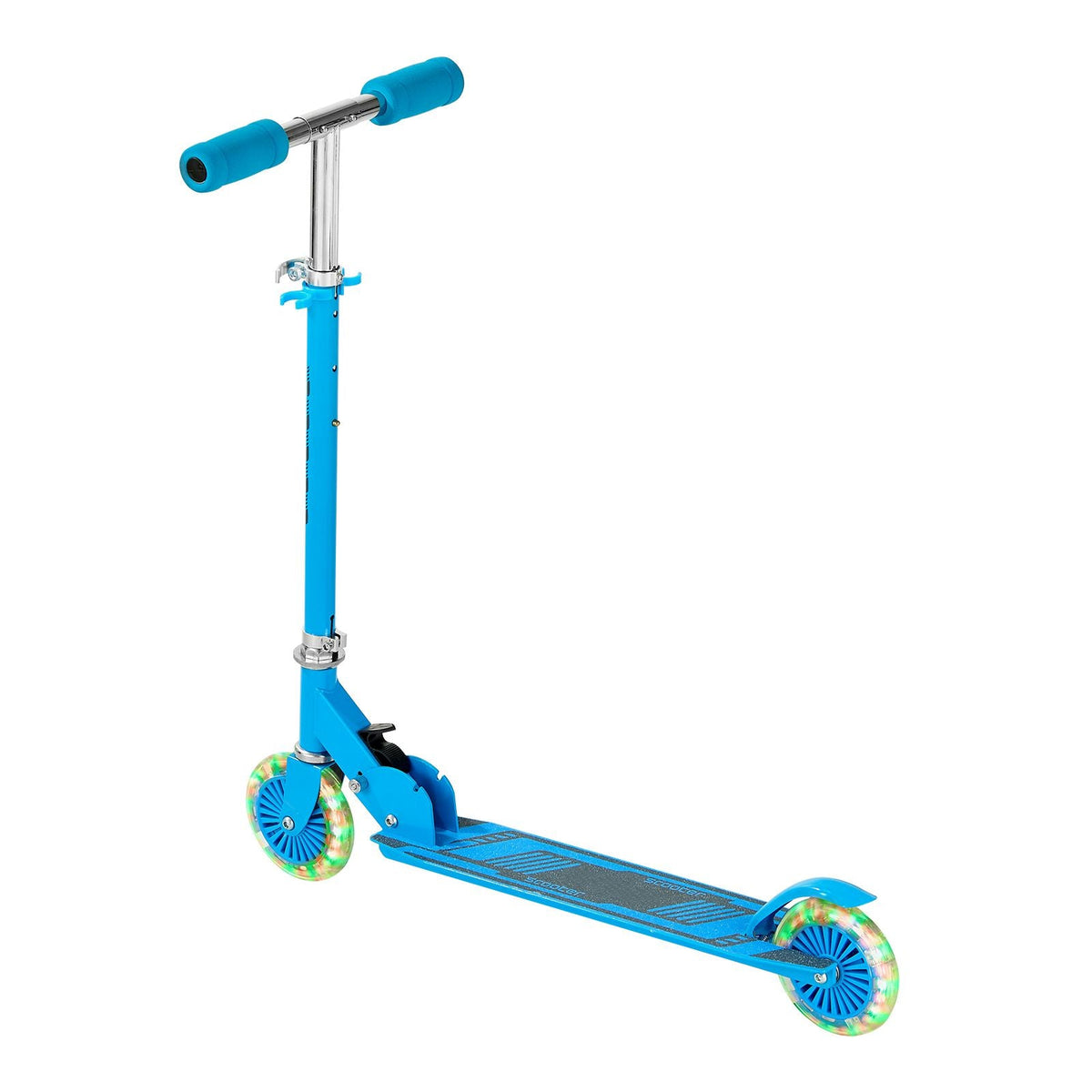 Kick Scooter for Kids Ages 3+, 2-Wheel Toddler Scooter with Light-Up Wheels, Adjustable Height Handlebar, Wide Anti-Slip Deck, Foldable Lightweight Frame for Boys & Girls up to 110 lbs, Blue
