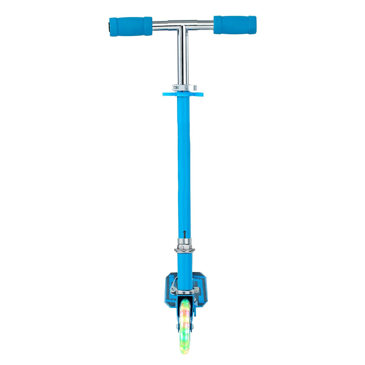 Kick Scooter for Kids Ages 3+, 2-Wheel Toddler Scooter with Light-Up Wheels, Adjustable Height Handlebar, Wide Anti-Slip Deck, Foldable Lightweight Frame for Boys & Girls up to 110 lbs, Blue