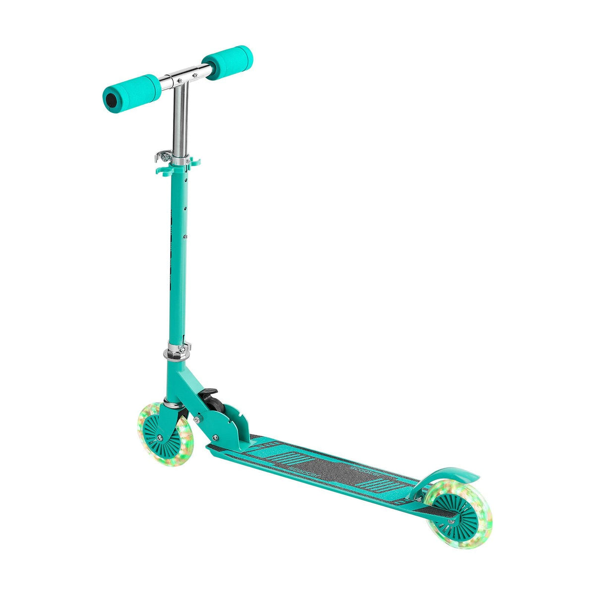 Kick Scooter for Kids Ages 3+, 2-Wheel Toddler Scooter with Light-Up Wheels, Adjustable Height Handlebar, Wide Anti-Slip Deck, Foldable Lightweight Frame for Boys & Girls up to 110 lbs, Green