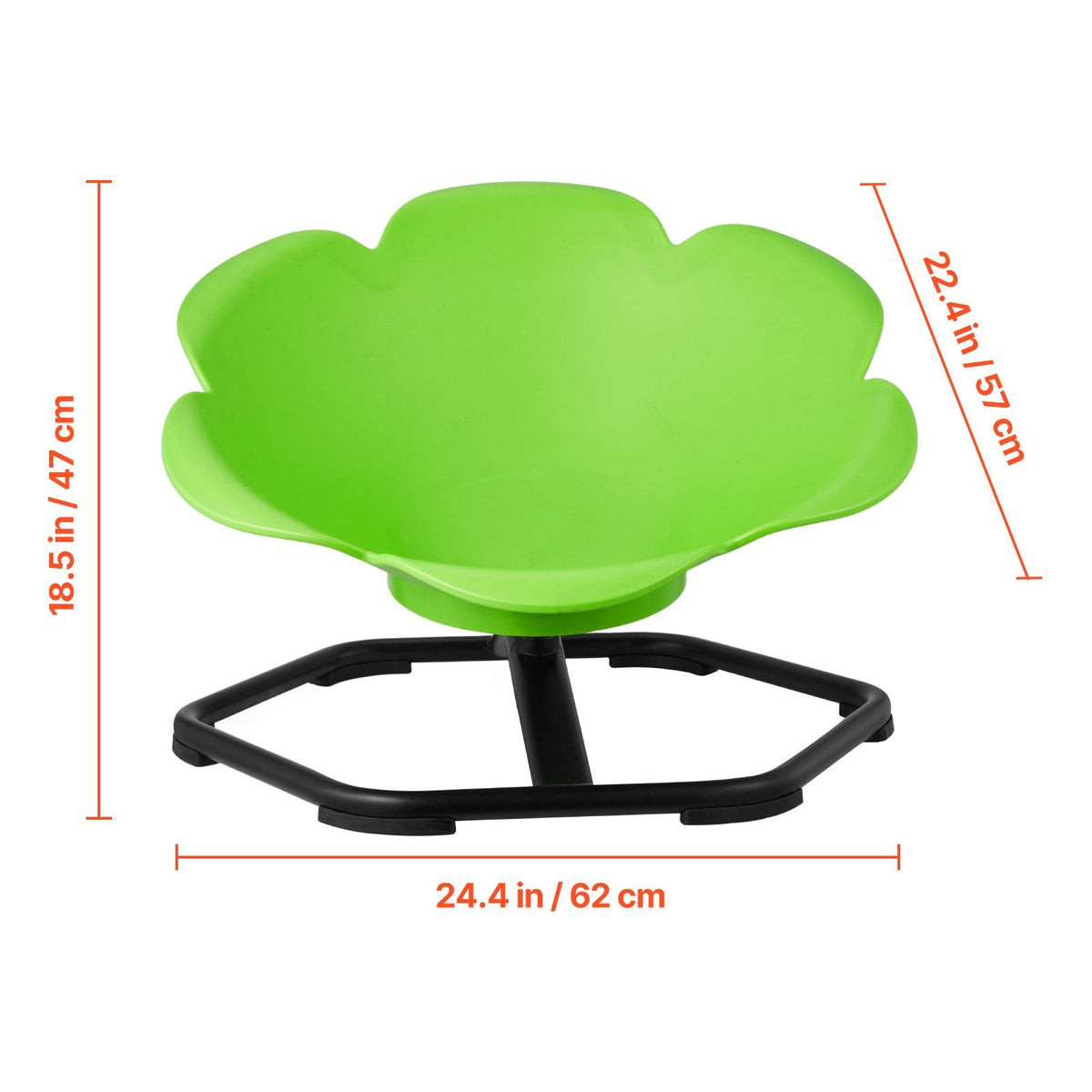 Kids Swivel Chair, 220 lbs Capacity, Cylinder Shape Sensory Spinning Chair, Autistic Kids Sensory Toy Seat with Non-Slip Metal Base, Toddler Sit & Spin Seat for Coordination Balance Focus, Green