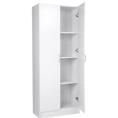 Kitchen Pantry Cabinet, 60" Tall Food Pantry Storage Cabinet, 110LBS Freestanding Storage Cabinet Cupboard with 3 Shelves(2 Adjustable), Engineered Wood Utility Pantry for Kitchen, Dining Room