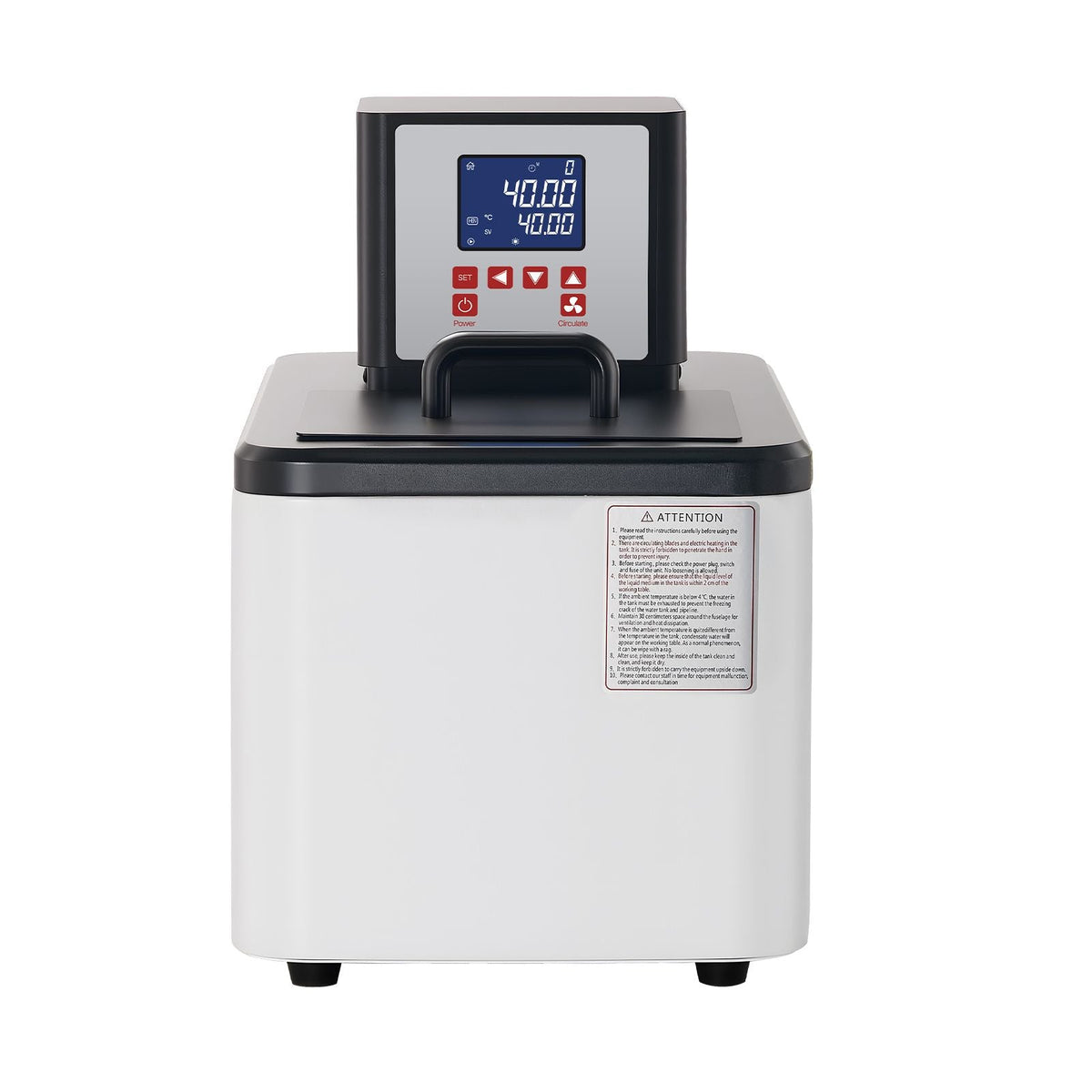 Laboratory High-Temperature Circulating Oil Bath, Up to 300 Celsius/572 Fahrenheit, 15 L Lab Constant Temp Heating Tank, 0.1 Celsius High Precision, Internal and External Dual Circulation