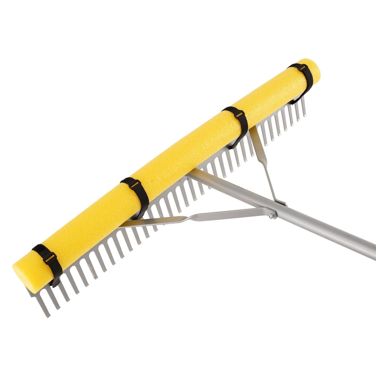 Landscape Rake, 36 inch Wide Head 133 inch Handle, Large Heavy Duty Aluminum Landscaping Leaf Rake Tool, Asphalt Level for Loosening Soil, Garden & Yard, Pond Gravel & Beach Lawn Care, 52ft Rope