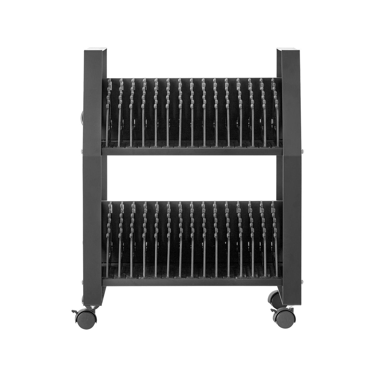 Laptop Cart, 32 Device Mobile Open Charging Station, Up to 15.6 in Screen Size, Office and Classroom Mobile Charging Cart, for Chromebook, Tablet and Laptop