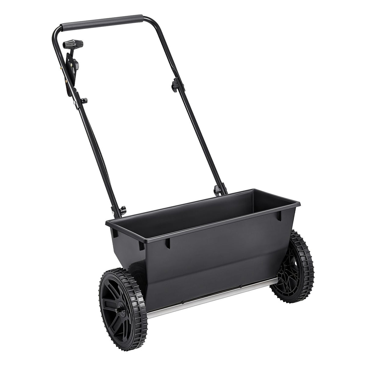 Lawn Drop Spreader, 50LBS Capacity, Walk-Behind Push Spreader, 18 in Spreading Width, 10 in All Terrain Pneumatic Tires, Lawn Spreaders with Hopper Grate, for Seed, Fertilizer, Salt, Ice Melt