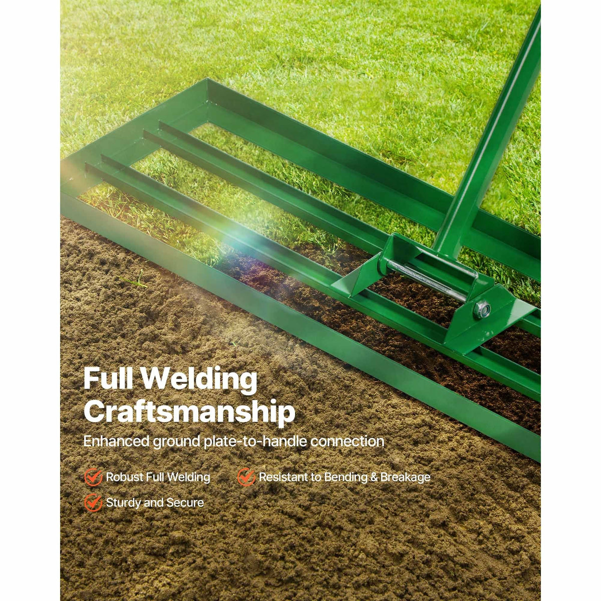 Lawn Leveling Rake, 36"x10" Level Lawn Tool, Heavy-duty Lawn Leveler with 78" Steel Extended Handle, Yard Leveling Rake Suit for Garden, Golf Lawn, Farm