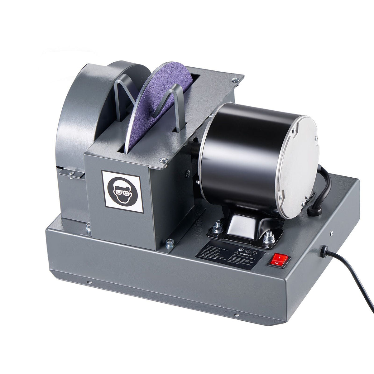 Lawn Mower Blade Sharpener, 1/2HP Lawnmower Blades Grinder with 7" Flap Wheel & 9" Ceramic Grinding Wheel, 30° or 40° Blade Sharpening Machine for High Lift, Low Lift, Gator & Flat Blades