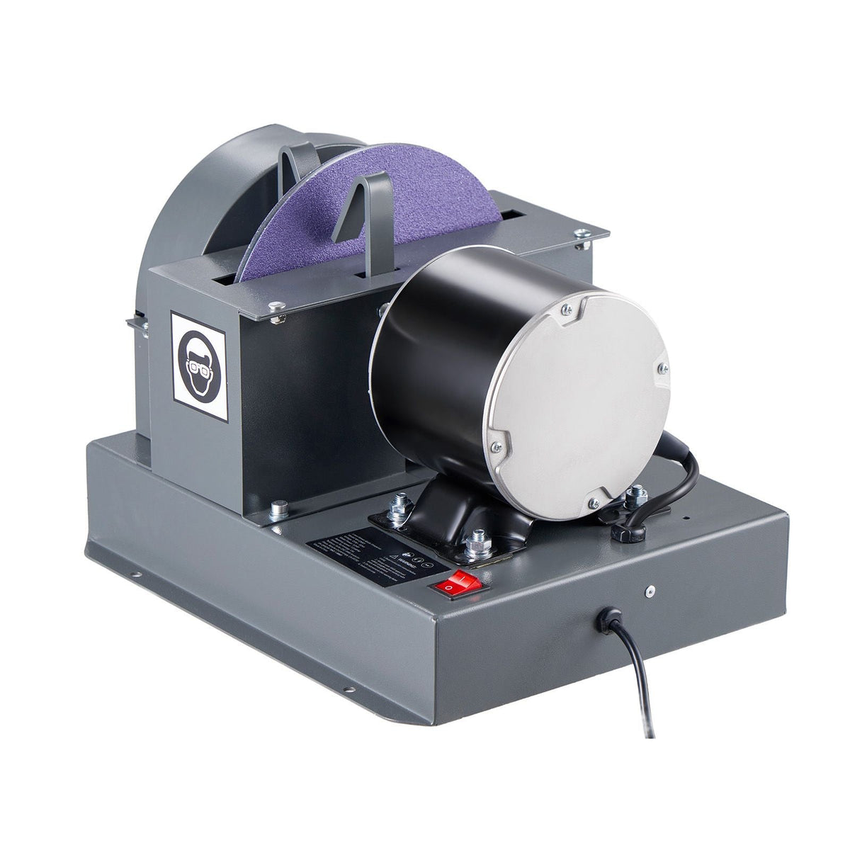 Lawn Mower Blade Sharpener, 1/2HP Lawnmower Blades Grinder with 7" Flap Wheel & 9" Ceramic Grinding Wheel, 30° or 40° Blade Sharpening Machine for High Lift, Low Lift, Gator & Flat Blades