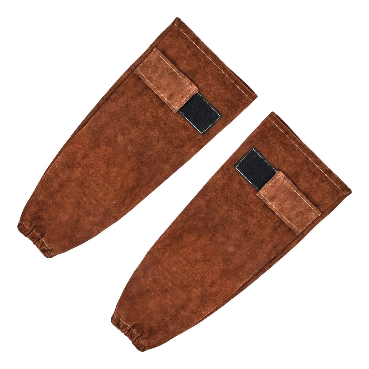 Leather Welding Sleeves, Heavy Duty Cowhide Flame Resistant Work Sleeves for Arm Protection, Heat-Resistant Safety Sleeve for Welding, Blacksmithing, Woodworking, Gardening