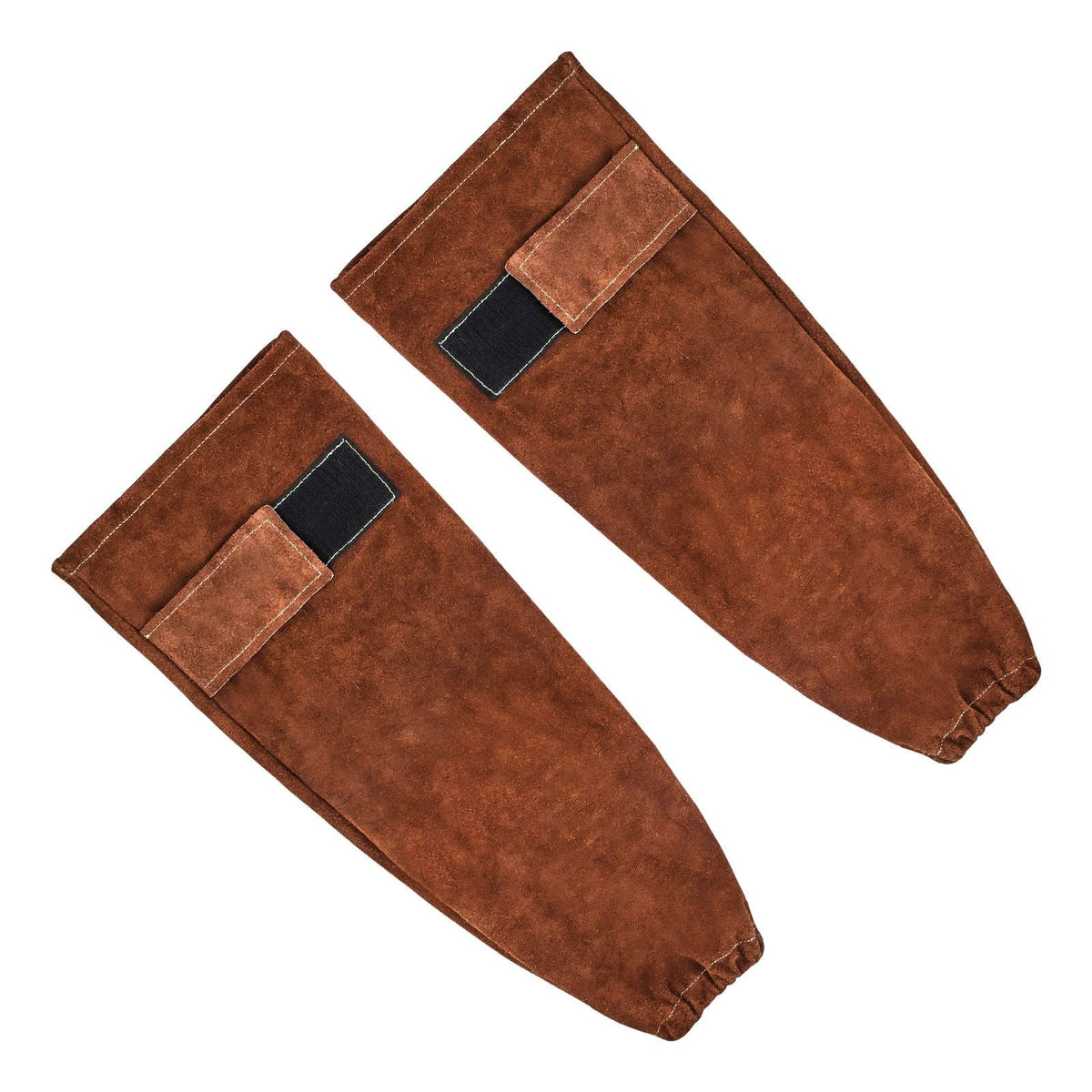 Leather Welding Sleeves, Heavy Duty Cowhide Flame Resistant Work Sleeves for Arm Protection, Heat-Resistant Safety Sleeve for Welding, Blacksmithing, Woodworking, Gardening