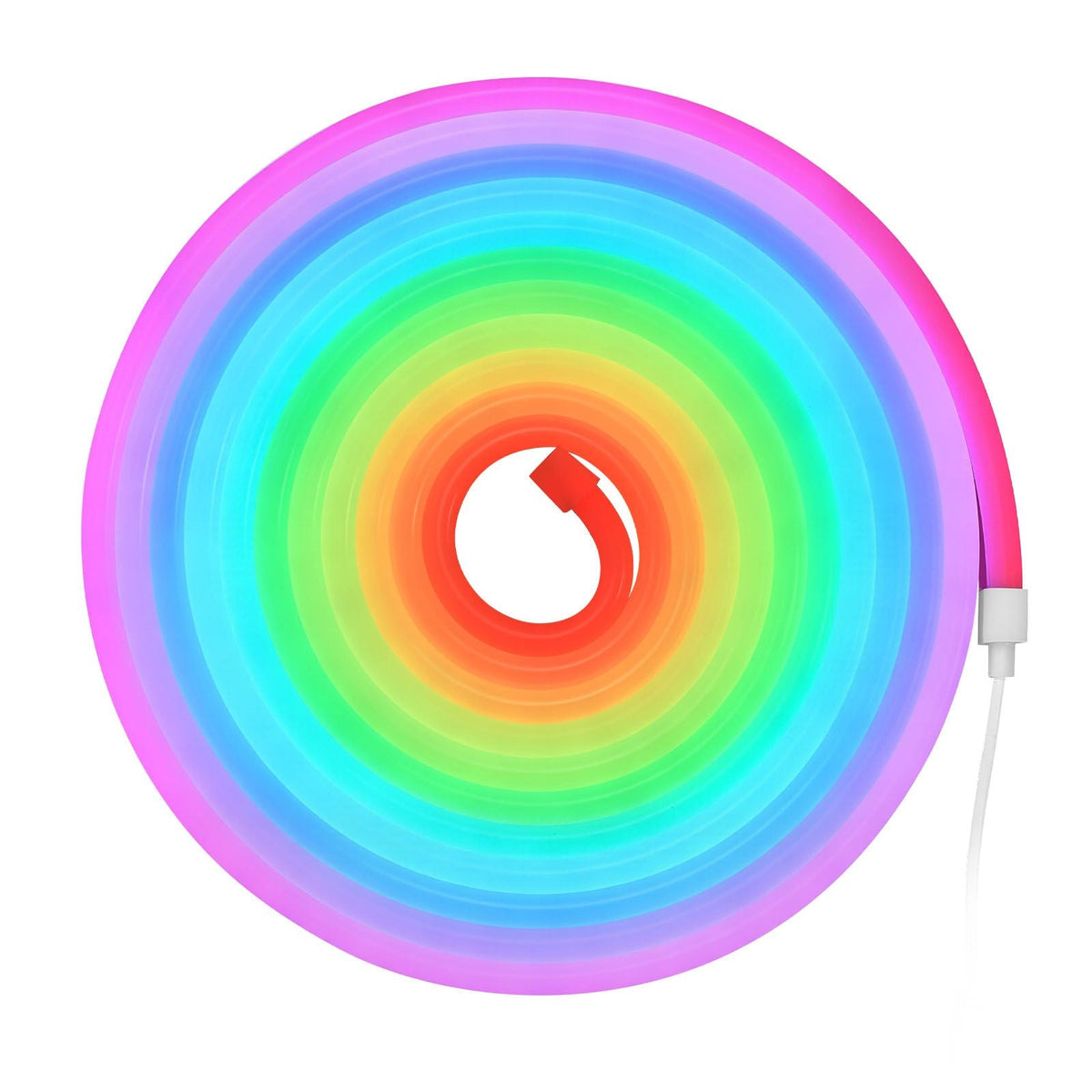 LED Neon Rope Light, 16.4 ft, Flexible RGB-IC LED Strip Light, Control with App/Remote, Works with Alexa & Google Assistant, Music Syncing, Custom DIY Neon Flex Lights, for Bedroom Gaming Indoor
