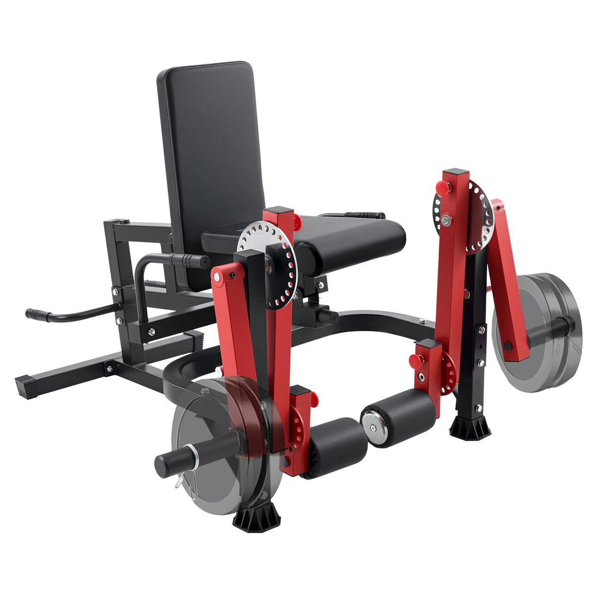 Leg Extension and Curl Machine, Seated Leg Rotary Extension for Thigh, Adjustable Lower Body Specialty Exercises Equipment, Heavy Duty Workout Bench for Home Gym, 700 LBS Capacity