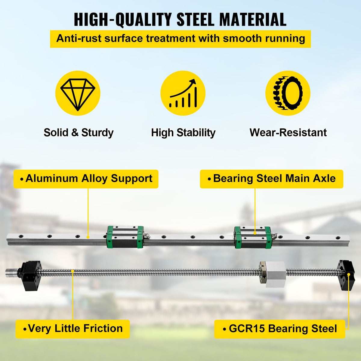 Linear Guide Rail 2Pcs HGR20-2000mm Linear Slide Rail with 1Pcs RM1605-2000mm Ballscrew with BF12/BK12 Kit Linear Slide Rail Guide Rail Square for DIY CNC Routers Lathes Mills