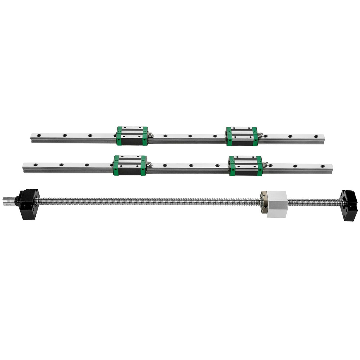 Linear Guide Rail 2Pcs HGR20-2000mm Linear Slide Rail with 1Pcs RM1605-2000mm Ballscrew with BF12/BK12 Kit Linear Slide Rail Guide Rail Square for DIY CNC Routers Lathes Mills