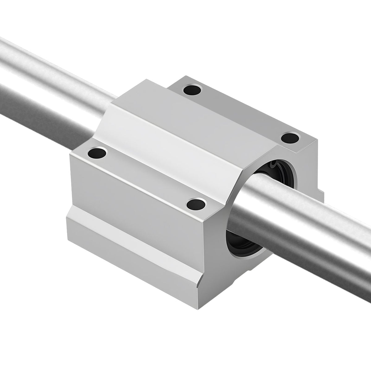 Linear Rail Kit, SFC25, 2Pcs 1000 mm (39.4 inch) Linear Motion Guide Rails and 4Pcs Bearing Slide Blocks, for DIY Engraving Machine Lathe Milling Machine Slides, DIY Training Rocker Plate