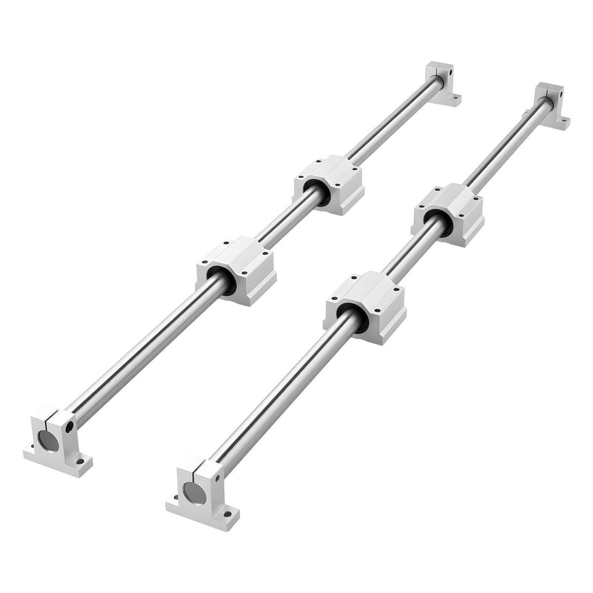 Linear Rail Kit, SFC25, 2Pcs 1000 mm (39.4 inch) Linear Motion Guide Rails and 4Pcs Bearing Slide Blocks, for DIY Engraving Machine Lathe Milling Machine Slides, DIY Training Rocker Plate
