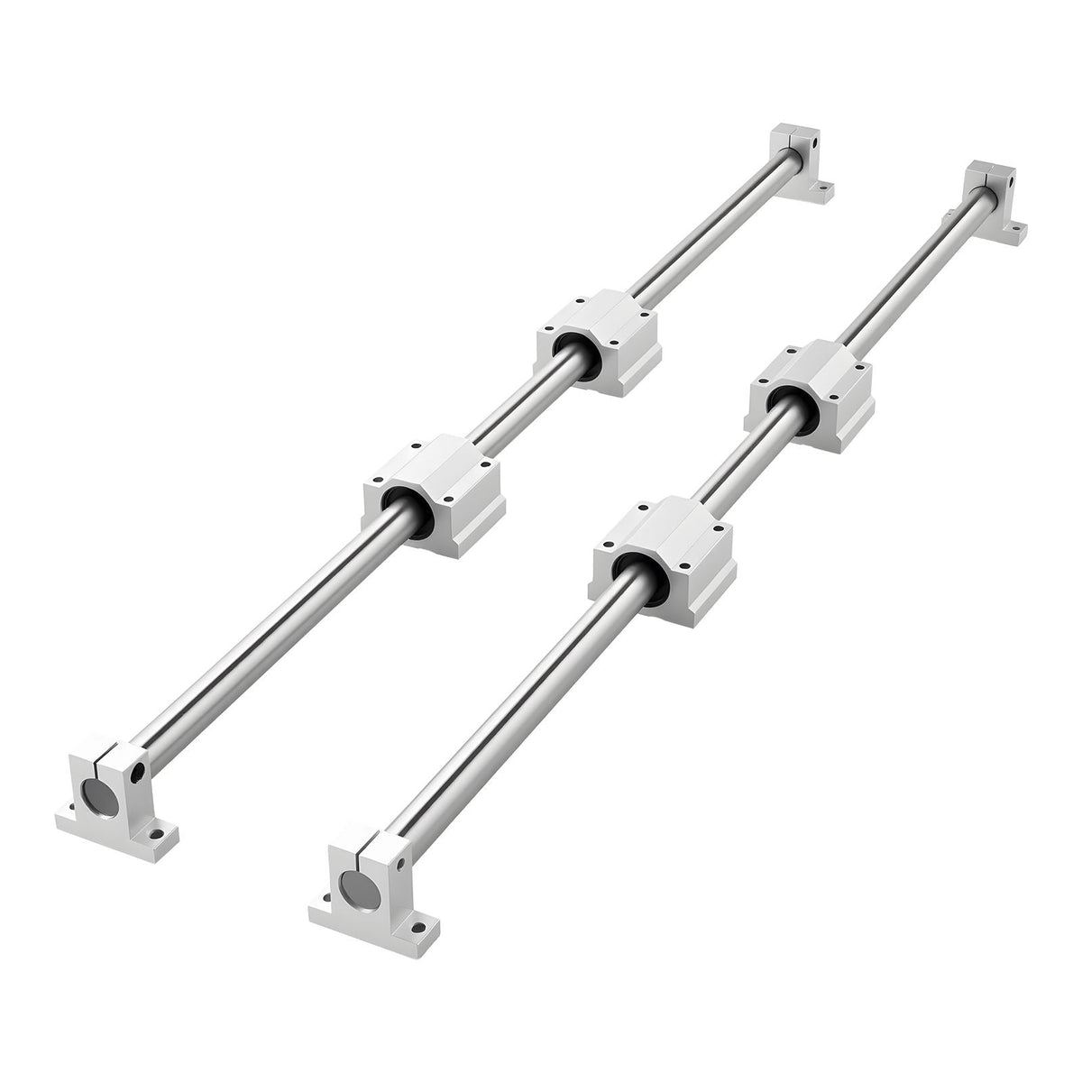 Linear Rail Kit, SFC25, 2Pcs 1000 mm (39.4 inch) Linear Motion Guide Rails and 4Pcs Bearing Slide Blocks, for DIY Engraving Machine Lathe Milling Machine Slides, DIY Training Rocker Plate
