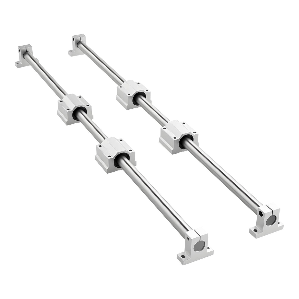 Linear Rail Kit, SFC25, 2Pcs 1000 mm (39.4 inch) Linear Motion Guide Rails and 4Pcs Bearing Slide Blocks, for DIY Engraving Machine Lathe Milling Machine Slides, DIY Training Rocker Plate