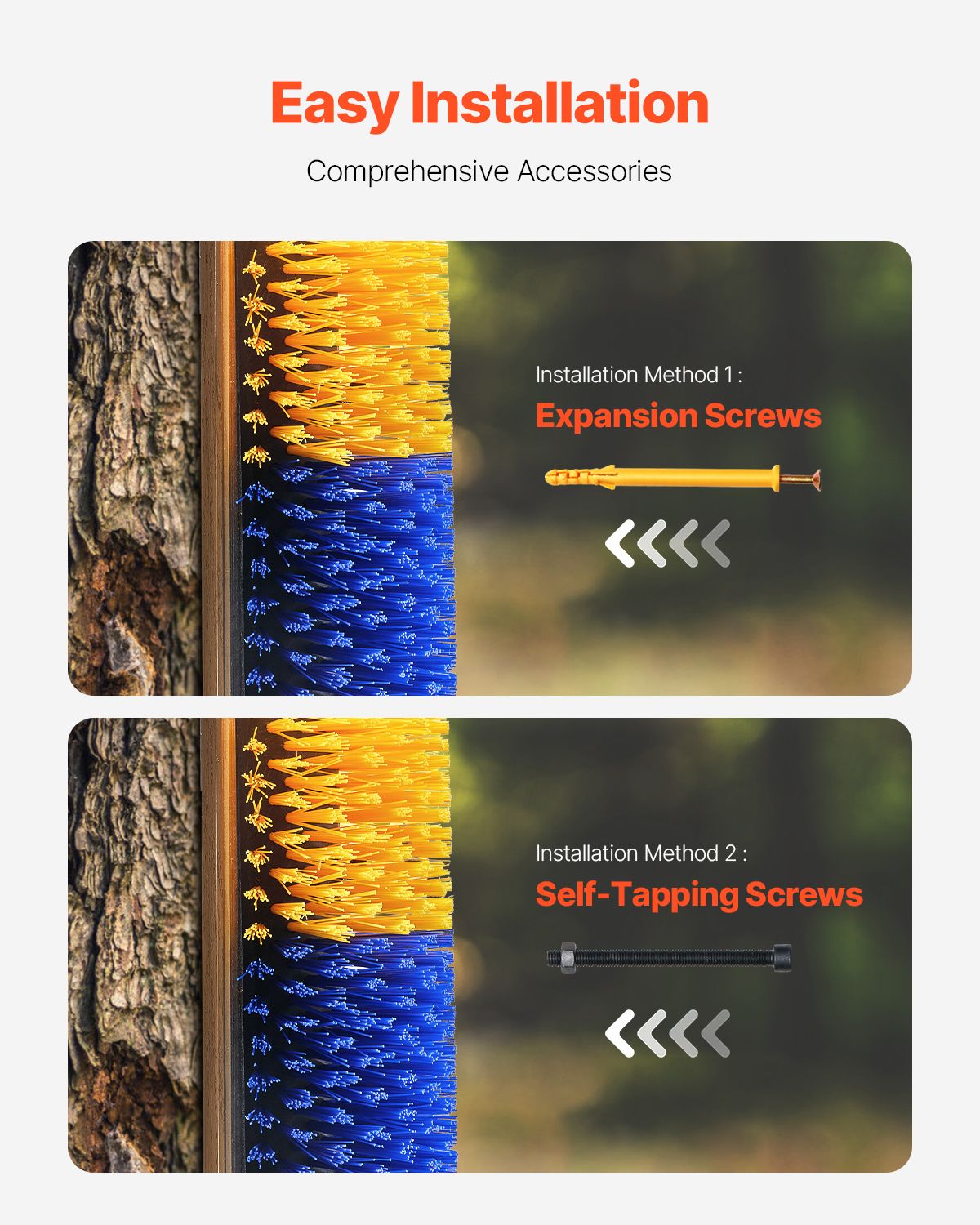 Livestock Scratching Brush, 3 Pcs Horse Brush with 6 Screws, 20 x 7.5 in Cow Scratcher, for Back Itch Relief & Keep Cleaning, Grooming & Scratching Post Brush for Horse, Pig, Cattle Supplies
