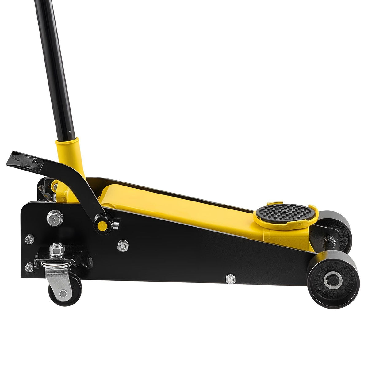 Low Profile Floor Jack, 3 Ton (6614 lbs) Capacity, Steel Racing Floor Jack with Single Piston Quick Lift Pump & Foot Pedal, Hydraulic Trolley Car Lift for SUVs, Pickups, Lifting Range 5.1"-19.7"