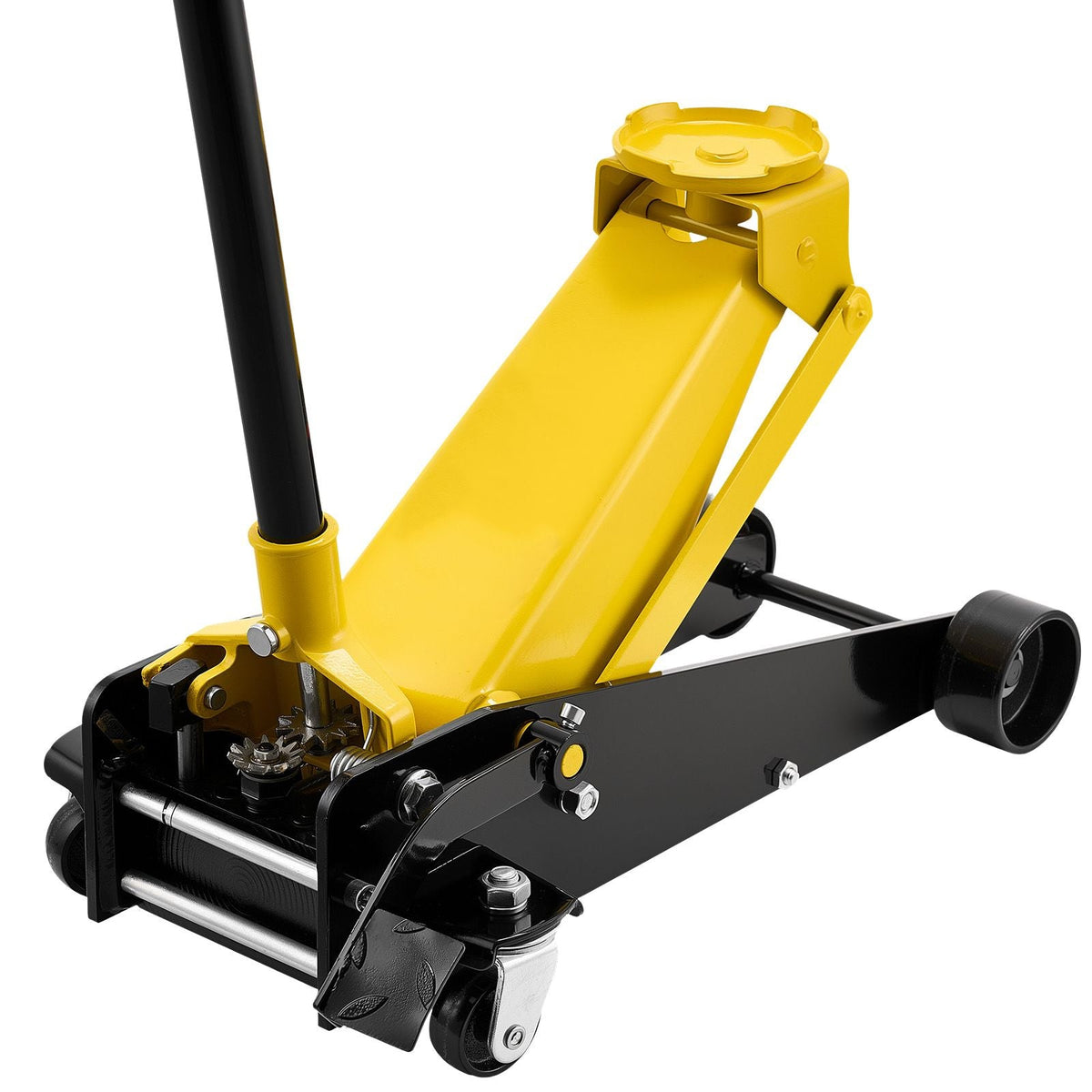 Low Profile Floor Jack, 3 Ton (6614 lbs) Capacity, Steel Racing Floor Jack with Single Piston Quick Lift Pump & Foot Pedal, Hydraulic Trolley Car Lift for SUVs, Pickups, Lifting Range 5.1"-19.7"