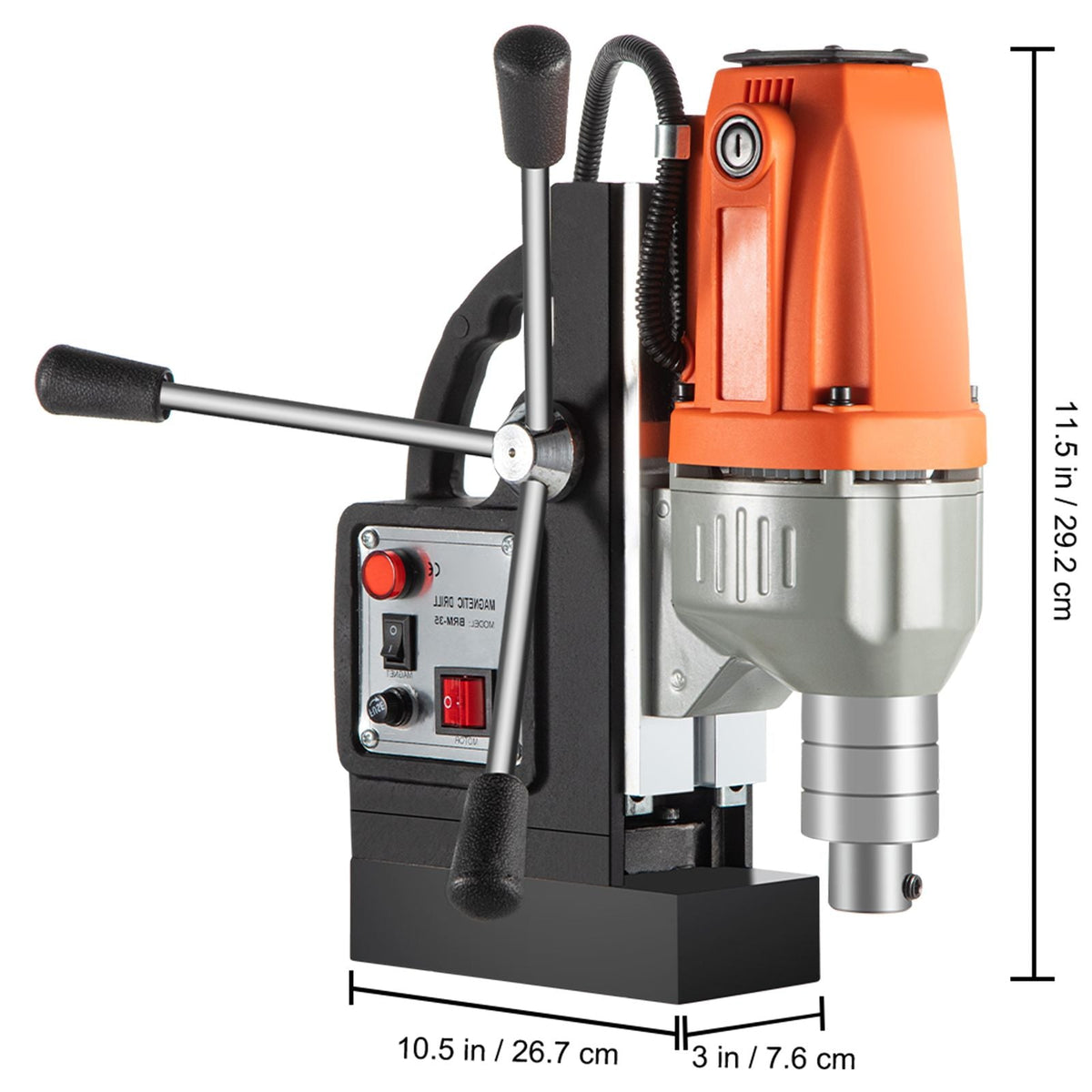 Magnetic Drill Magnetic Drilling Machine 980W, Metal Drill Press High Power 680 rpm, Multi-Function Metal Drill Press 35MM Core Drilling Machine for Drilling And Tapping