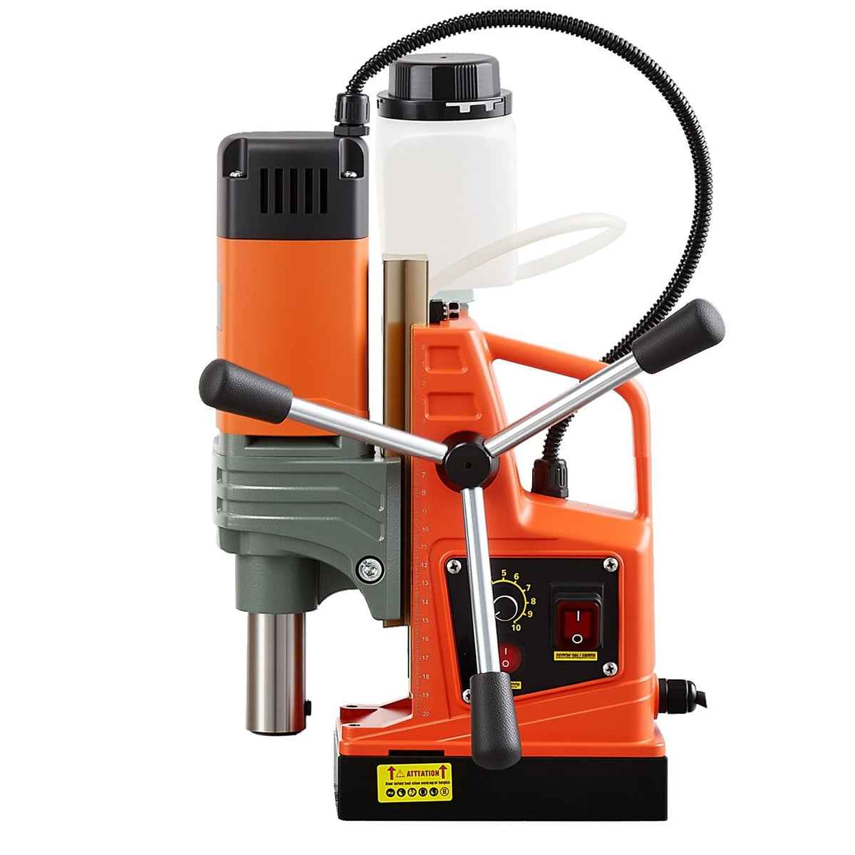Magnetic Drill Press, 1400 W, 2 in Boring Diameter, 2810 lbf Power Portable Mag Drill Press, 0–800 RPM Adjustable Speed, with Weldon Shank, for Metal Surface, Industrial and Home Improvement