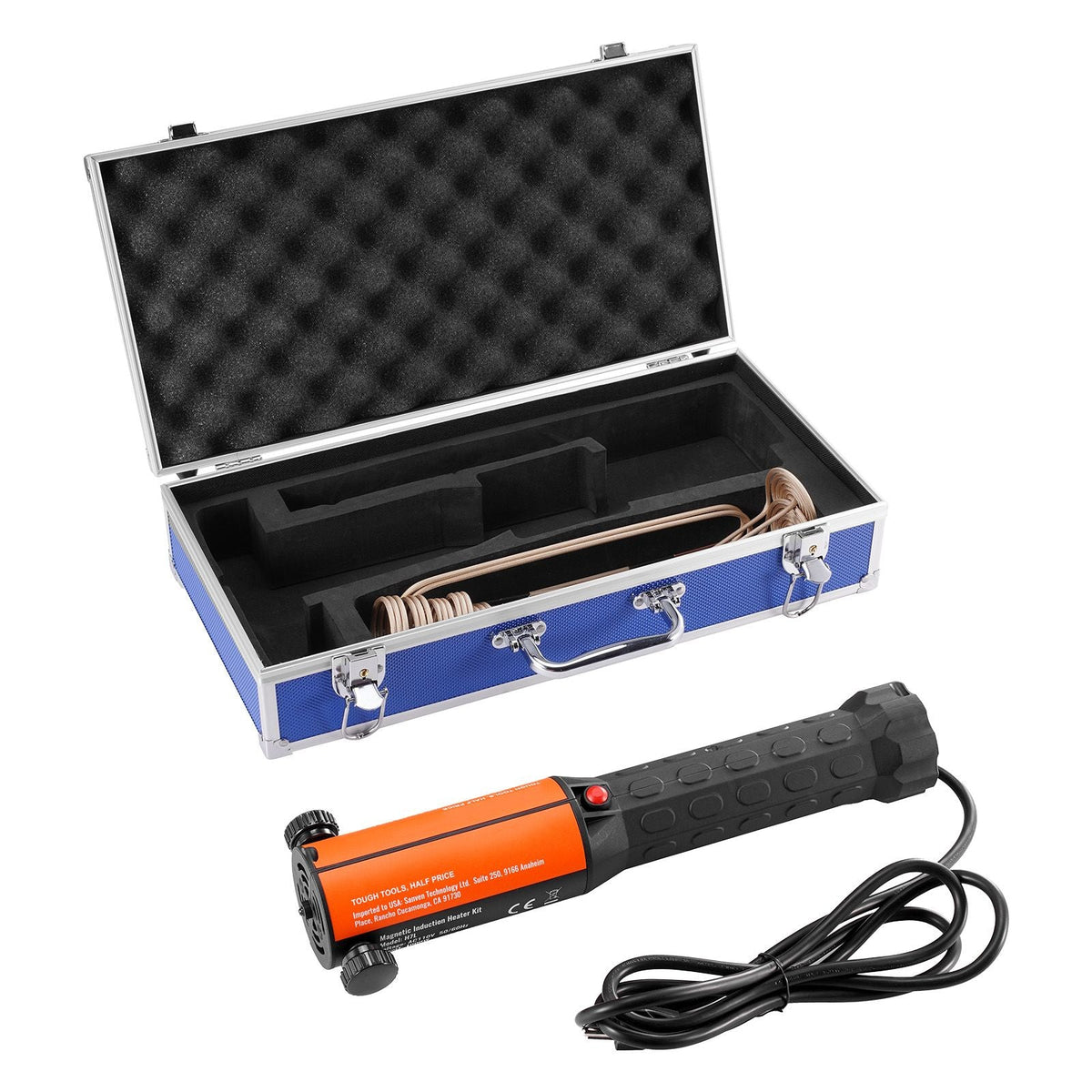 Magnetic Induction Heater Kit, 1000w 110V Portable Hand-held Induction Heater with 10PCS Induction Coils, Flameless Induction Heater Bolt Remover with Case, Fit for Removing Rusty Bolts & Nuts