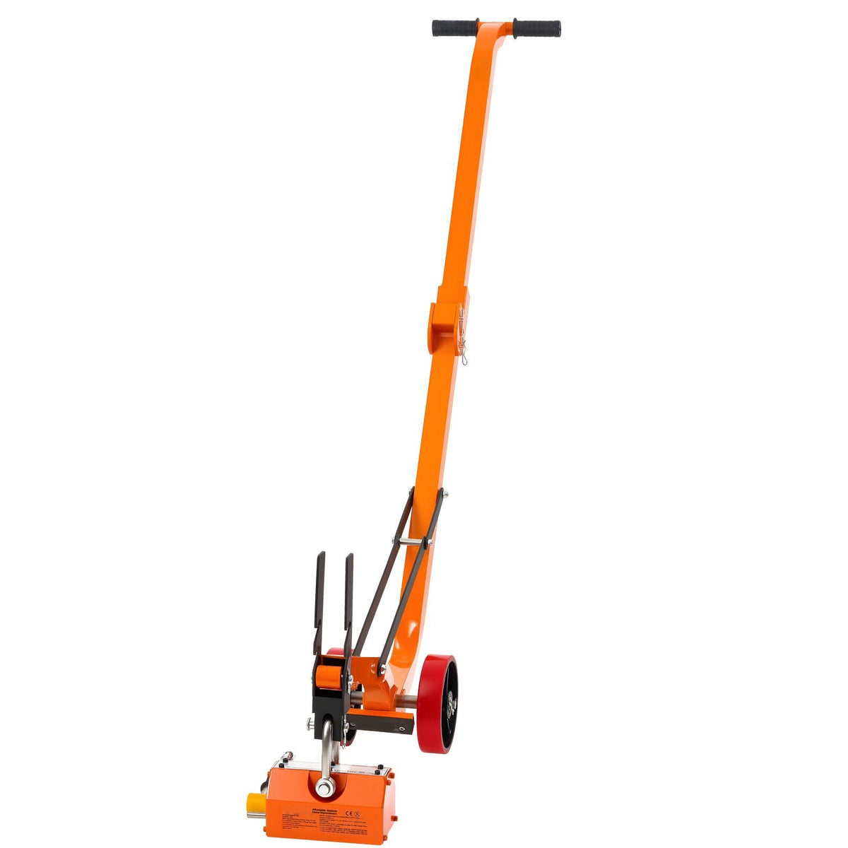 Magnetic Lid Lifter Dolly, 1320 lbs Pulling Capacity, Steel Dolly with Heavy Duty Magnet Lift and 2 Wheels, Adjustable Handle, N42 Neodymium, Foldable and Portable, for Lifting Manhole Covers