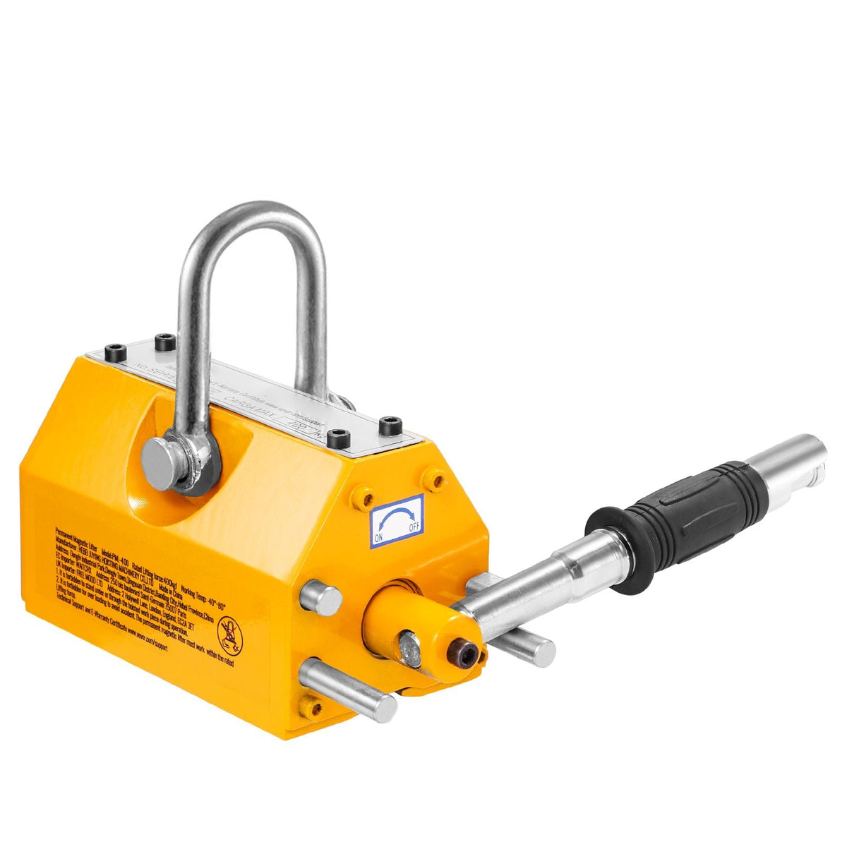 Magnetic Lifter, 4400lbs/2000kg Pulling Capacity, 2.5 Safety Factor, Neodymium & Steel, Lifting Magnet with Release, Permanent Lift Magnets, Heavy Duty Magnet for Hoist, Shop Crane, Block, Board