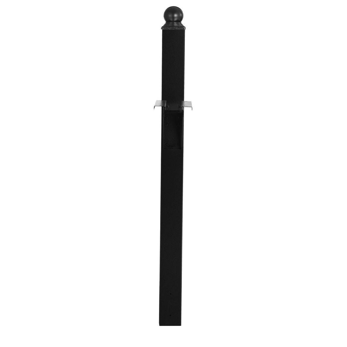 Mailbox Post, 56 x 4 x 4 Inches, Aluminum In-Ground Mounting Mail Box Stand with Universal Plate Bracket, Heavy Duty Metal Post Sleeve Kit for Outside Curbside Residential, Powder Coated Black