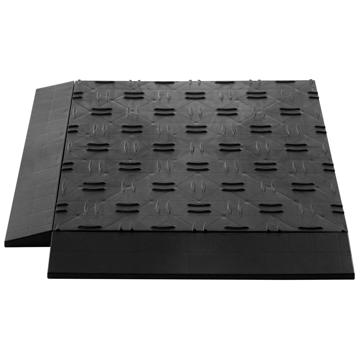 Male Garage Floors Transition Edge Kit, 15 PCS Sturdy PP Interlocking Modular Garage Floor Edging Slip-resistant, Easy Assembly Compatible Only With Upgraded 6-Lock Garage Mats, Black