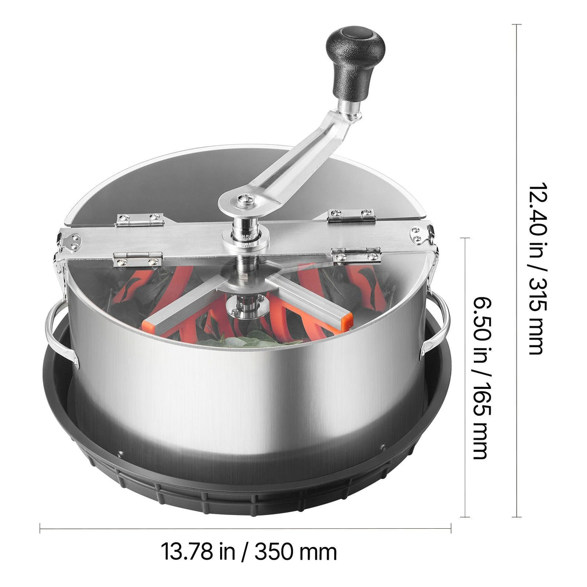 Manual Bud Leaf Trimmer, 12 in Reaper Bowl Bud Trimmer with Stainless Steel Blades, Visual Cutting , Wet & Dry Hydroponic Cutting Machine with Tray, Twisted Spin Cut for Plant Buds Flowers