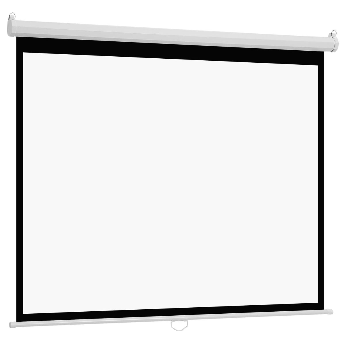 Manual Projector Screen, 72 inch 4:3 4K 1080 HD Retractable Pull Down Projector Screen, Wall Mounted Movie Projection with Pull Rope, Portable Display Projectoin for Family Home Office Theater