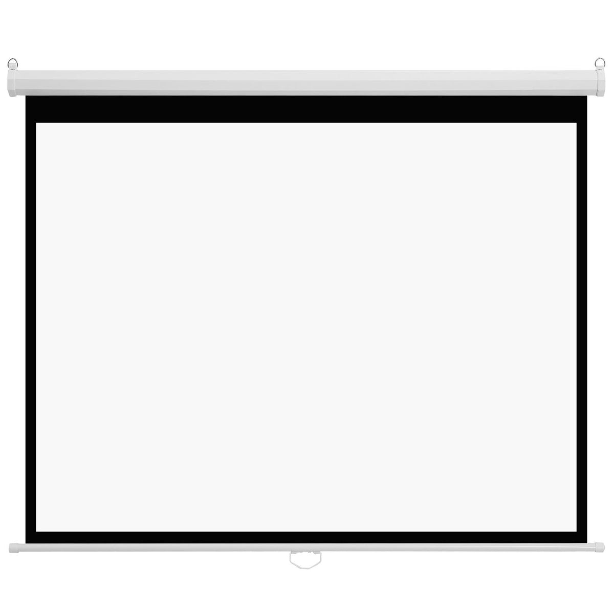 Manual Projector Screen, 72 inch 4:3 4K 1080 HD Retractable Pull Down Projector Screen, Wall Mounted Movie Projection with Pull Rope, Portable Display Projectoin for Family Home Office Theater