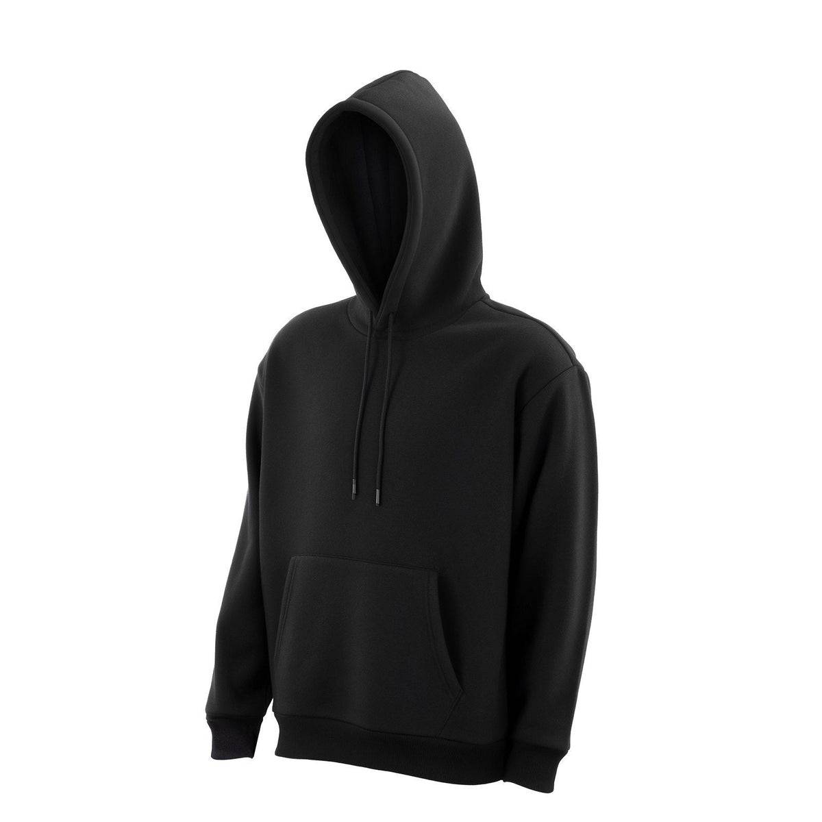 Men Pullover Hoodie, Medium Size, Fleece Long Sleeve Comfy Casual Basic Pullover Hooded Sweatshirt, Warm & Skin-friendly, Practical & Trendy, Black Hoodie with Large Pocket for Fall & Winter