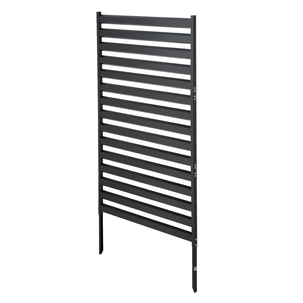 Metal Privacy Screen, 38" W x 60" H Freestanding Modern Privacy Fence, Garden Divider Panel with Extended Ground Stakes & Panel Height Adjustable, Freestanding Outdoor Divider for Garden, Indoor