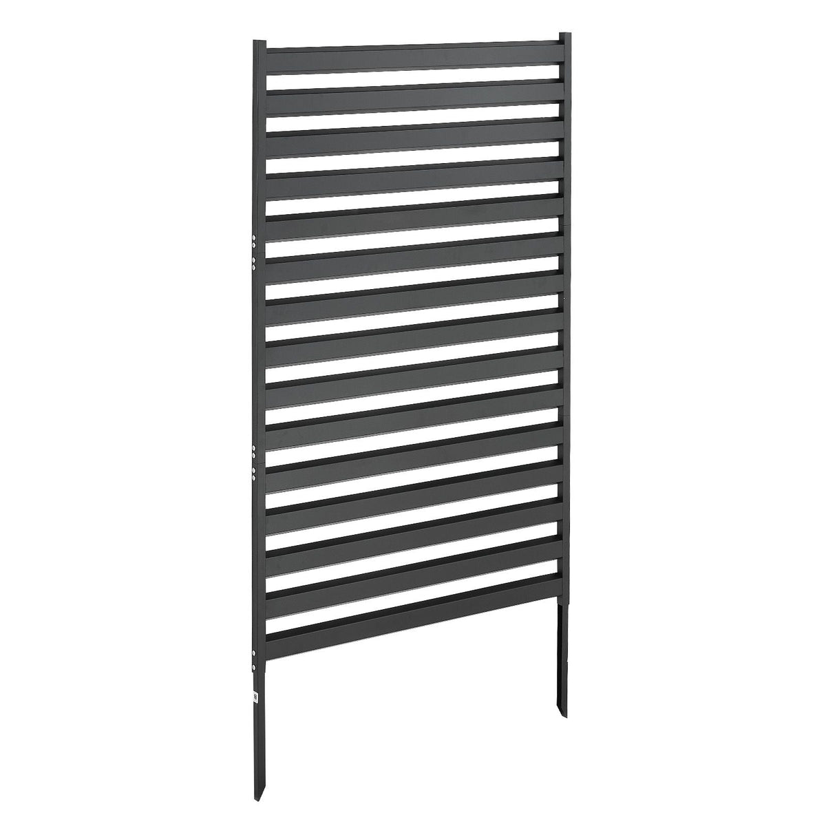 Metal Privacy Screen, 38" W x 60" H Freestanding Modern Privacy Fence, Garden Divider Panel with Extended Ground Stakes & Panel Height Adjustable, Freestanding Outdoor Divider for Garden, Indoor