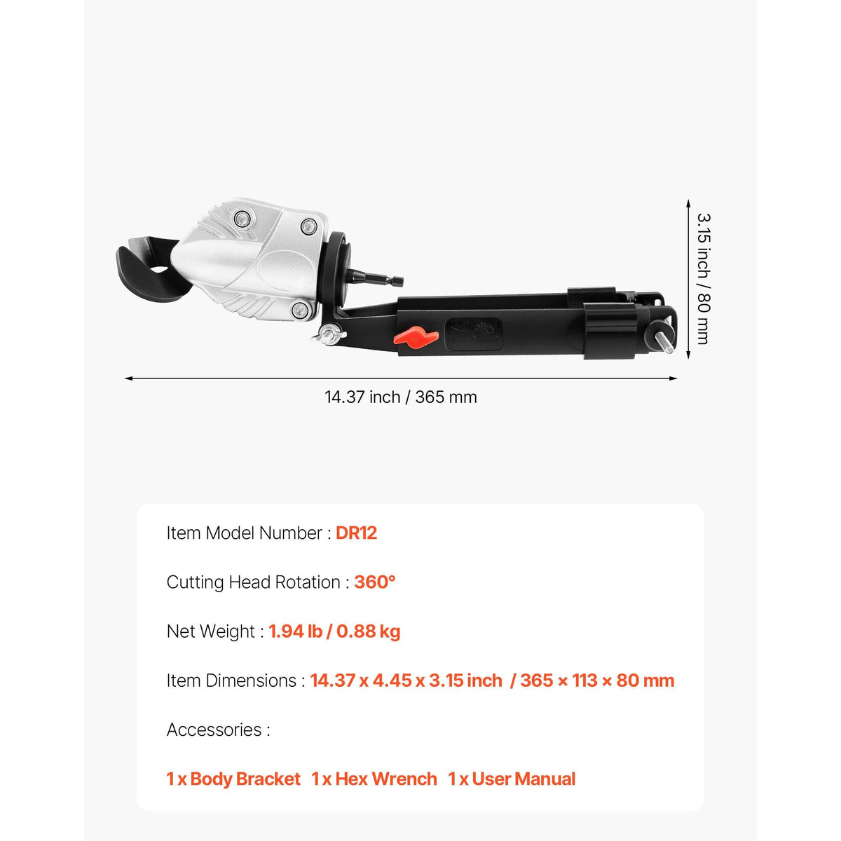 Metal Shear/Cutter Drill Attachment, Sheet Metal Cutter with 360-Degree Pivoting Head, Sharp Blades,Ideal for 18 GA Galvanized Steel, 20 GA Stainless Steel, Aluminum Plate, Plastic, Cardboard